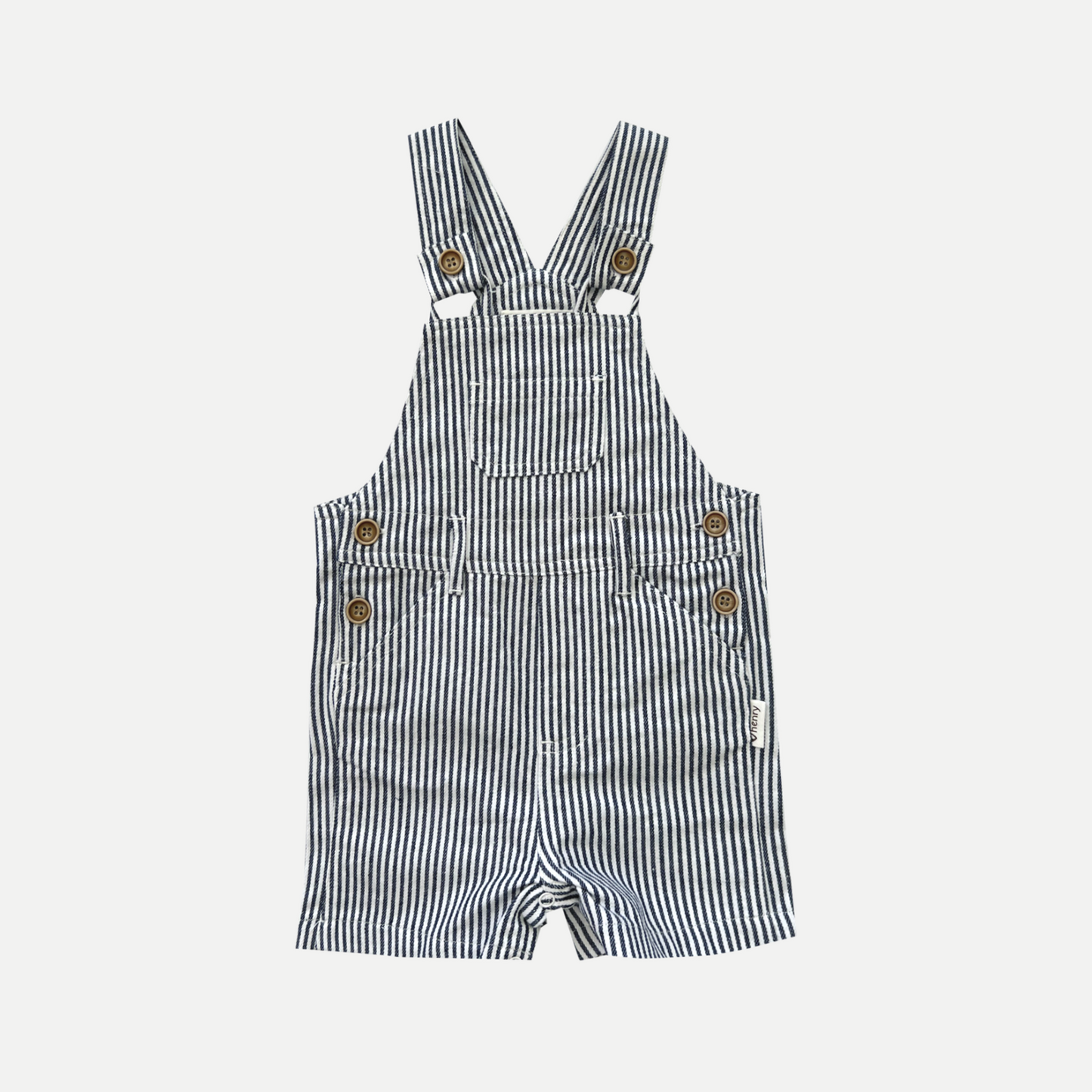 Baby Boys Roy Dungaree Navy Pinstripe