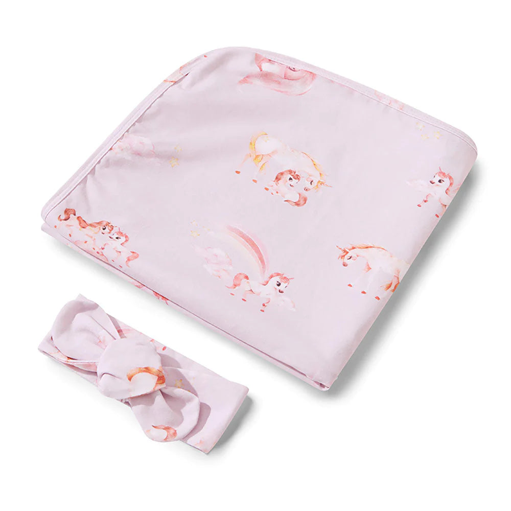 Unicorn Jersey Wrap Set