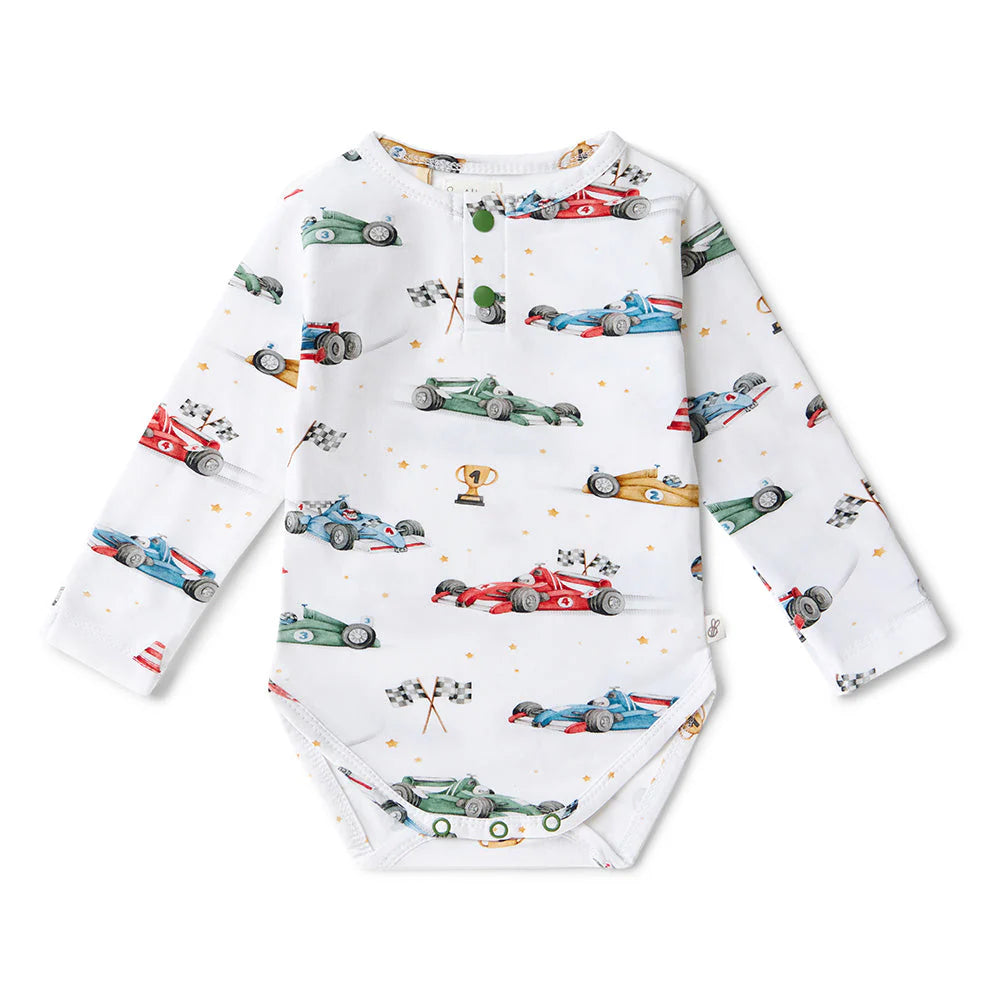 Little Racer Long Sleeve Bodysuit