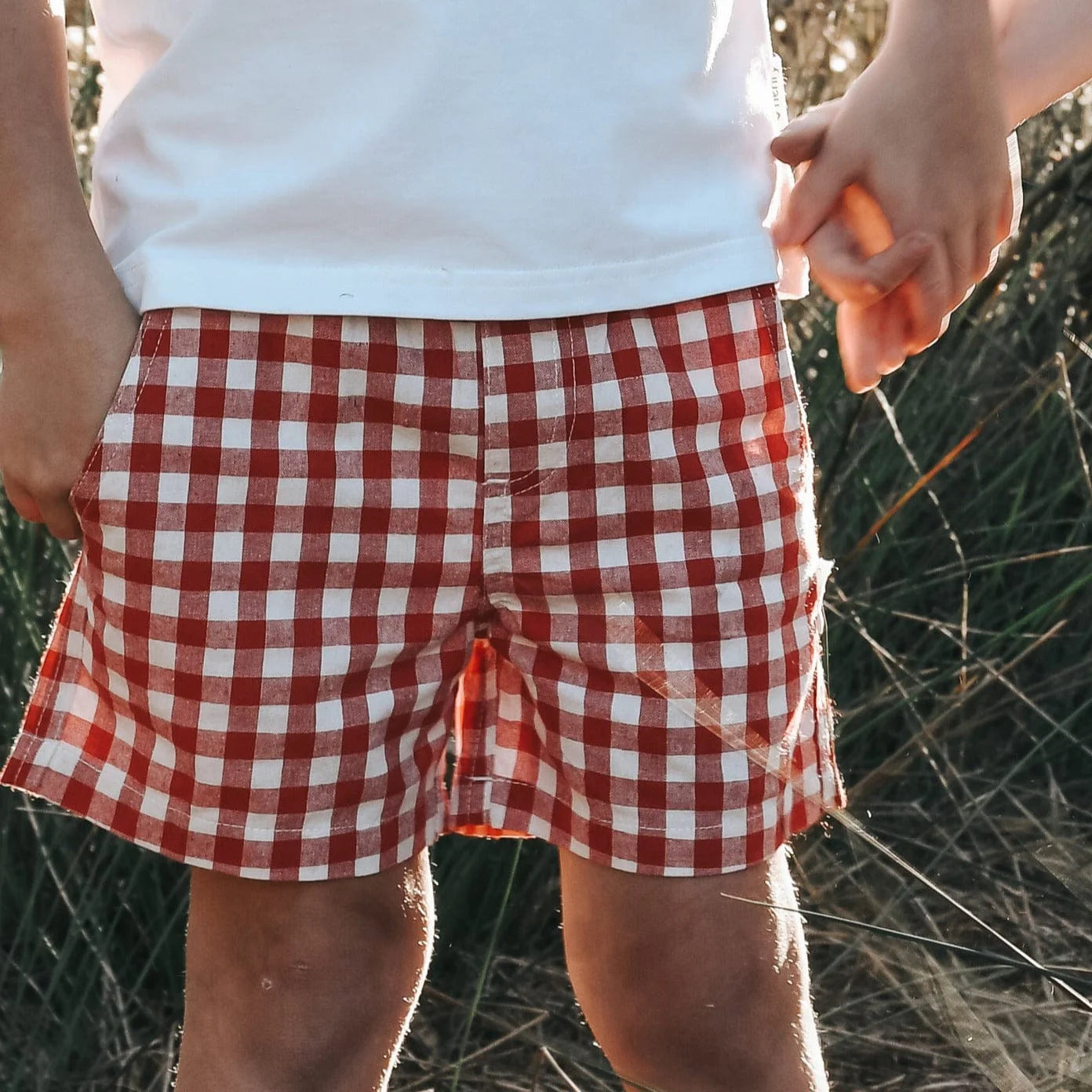 Boys Sonny Shorts Red Check