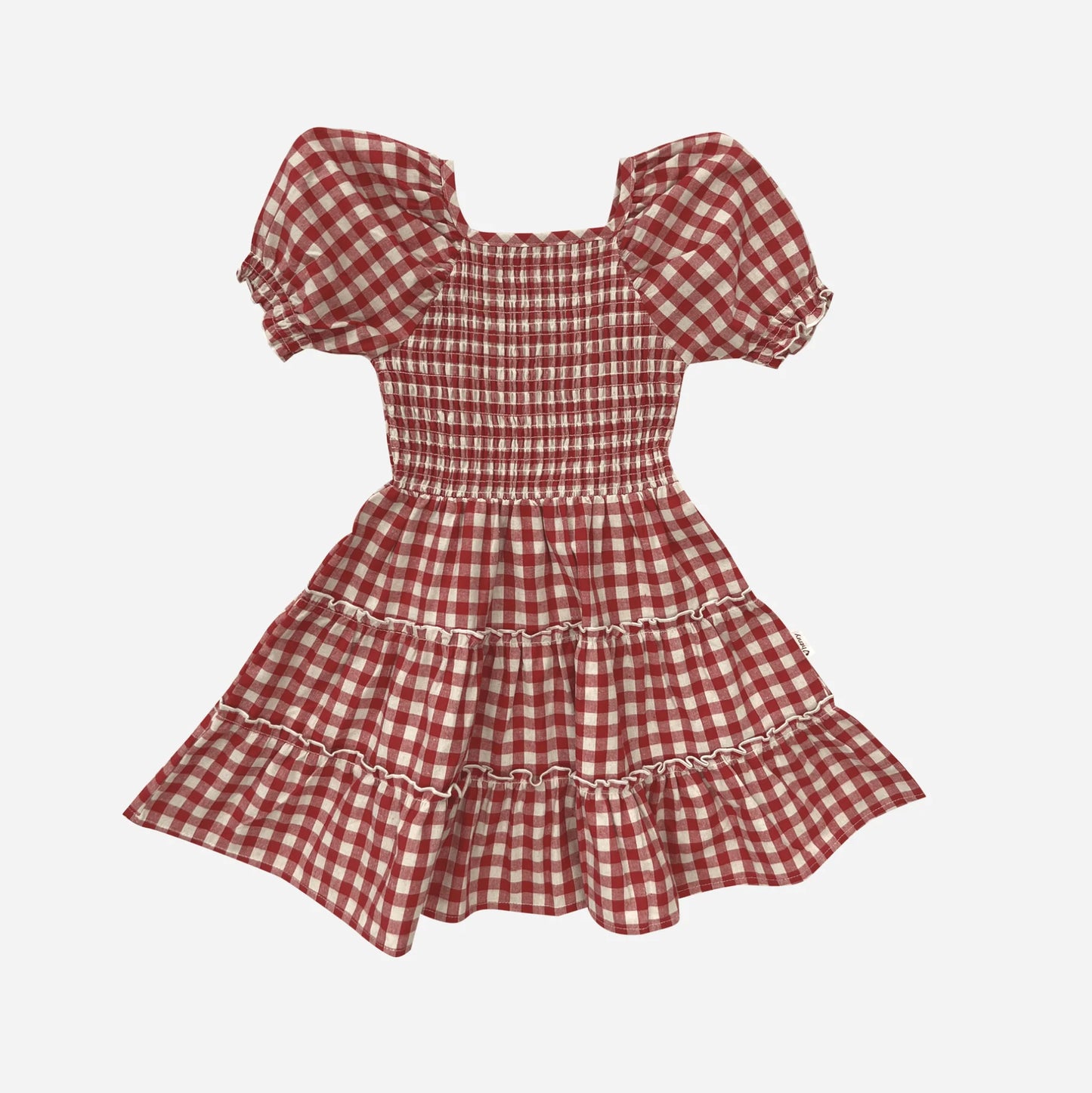 Girls Daisy Dress Red Check