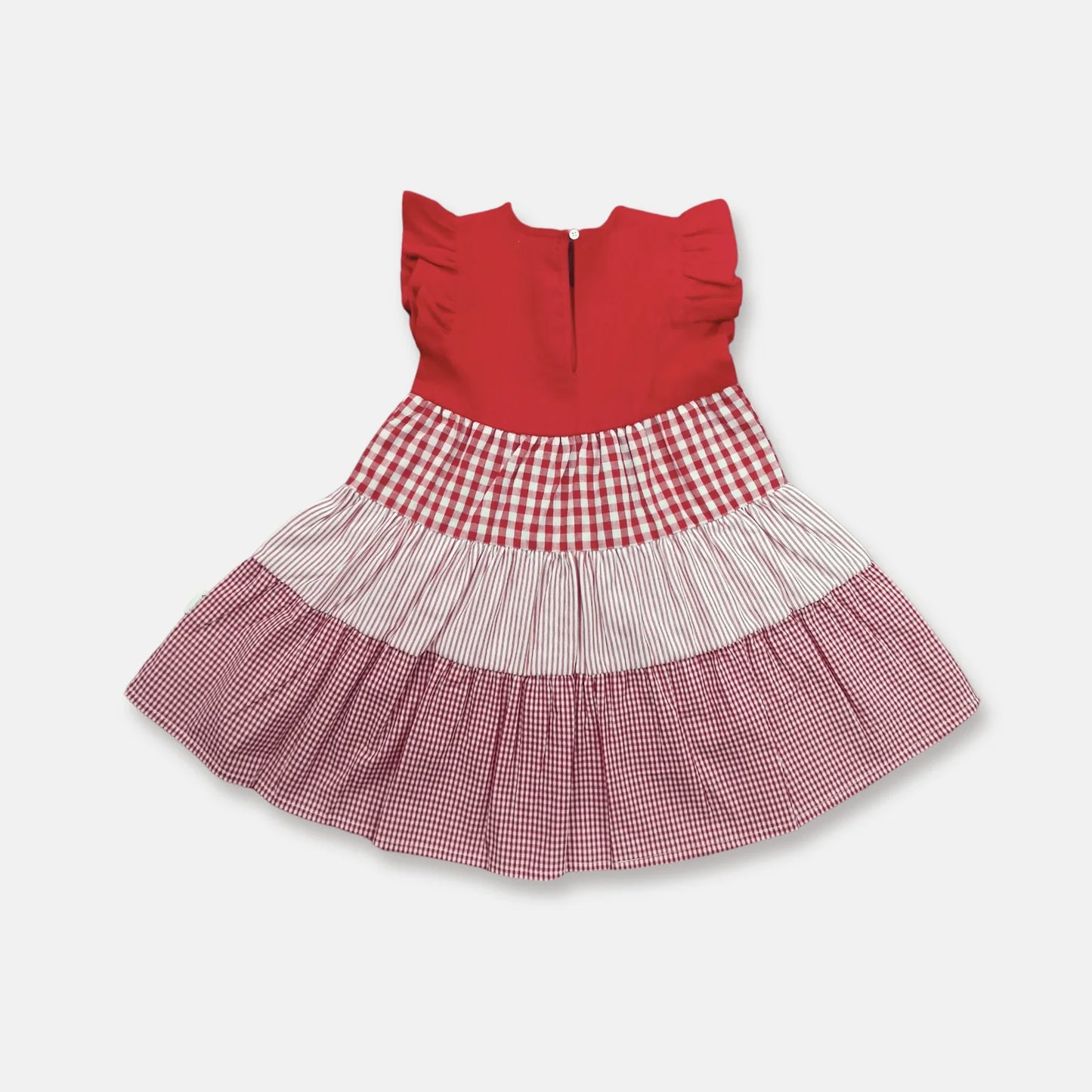 Girls Ivy Dress Red Checks