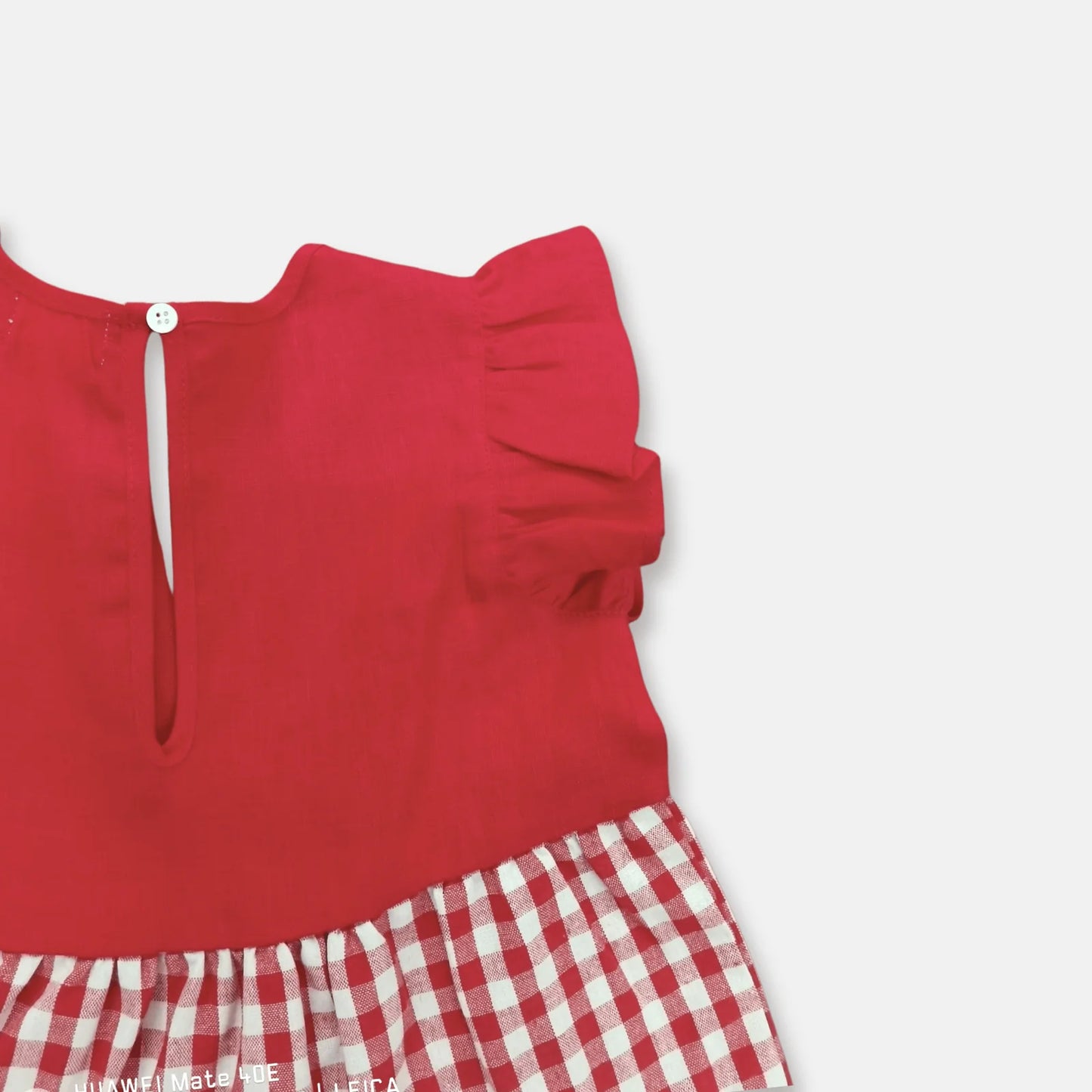 Girls Ivy Dress Red Checks