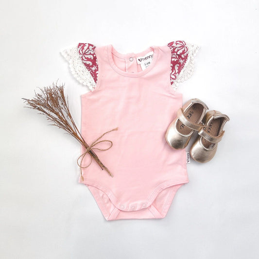 Baby Girls Knit Romper Light Pink