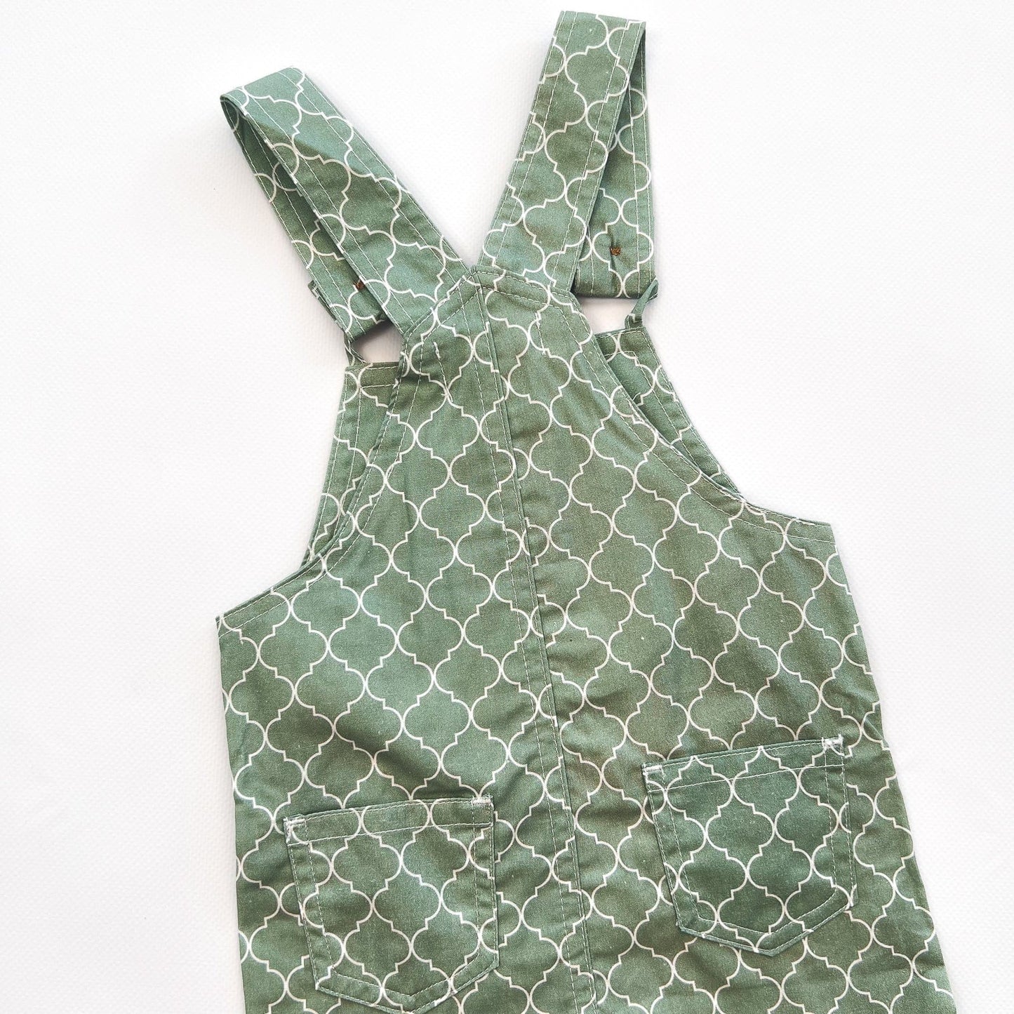 Baby Boys Roy Dungaree Green Geo Print