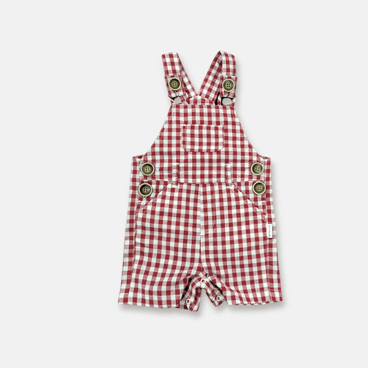 Baby Boys Roy Dungaree Red Check