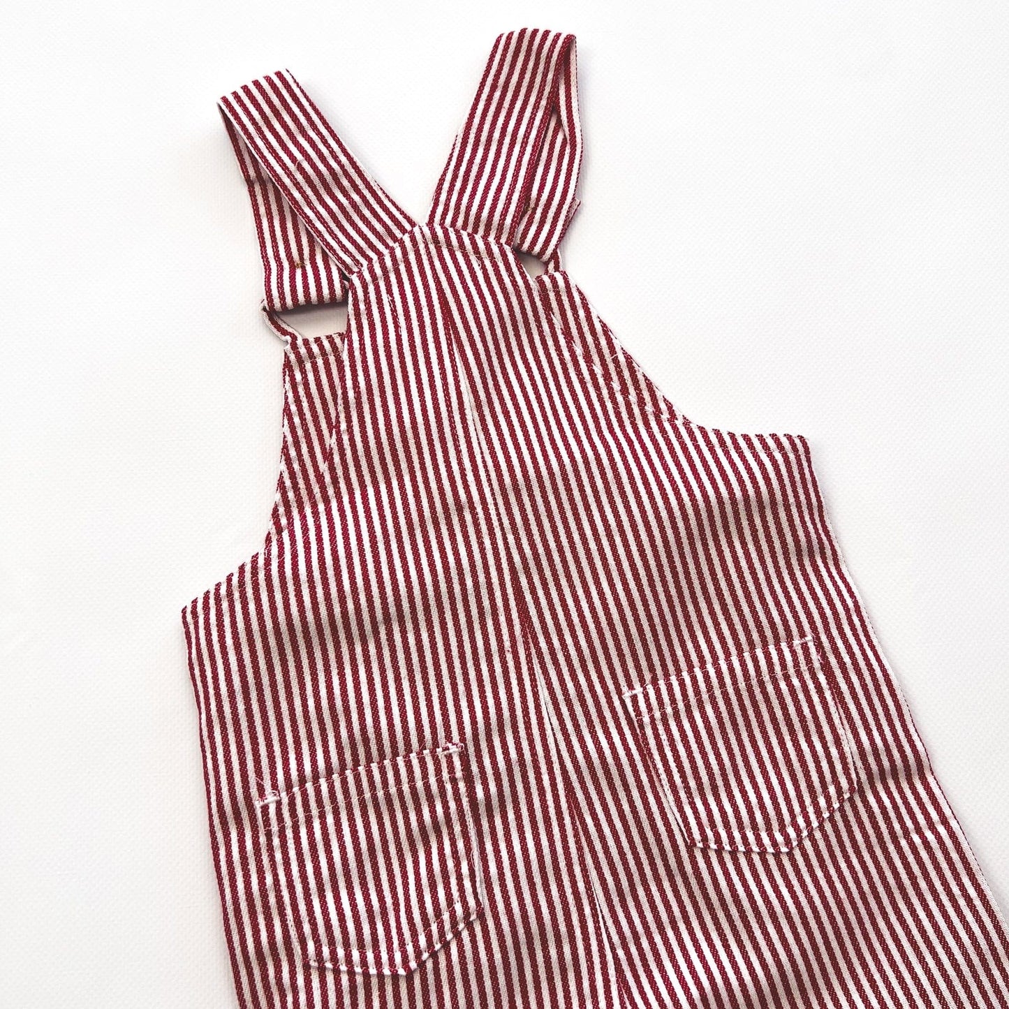 Baby Boys Roy Dungaree Red Pinstripe