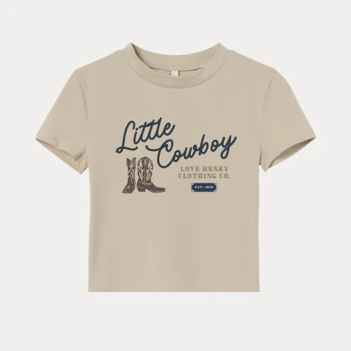 Baby Boys Little Cowboy Tee Tan