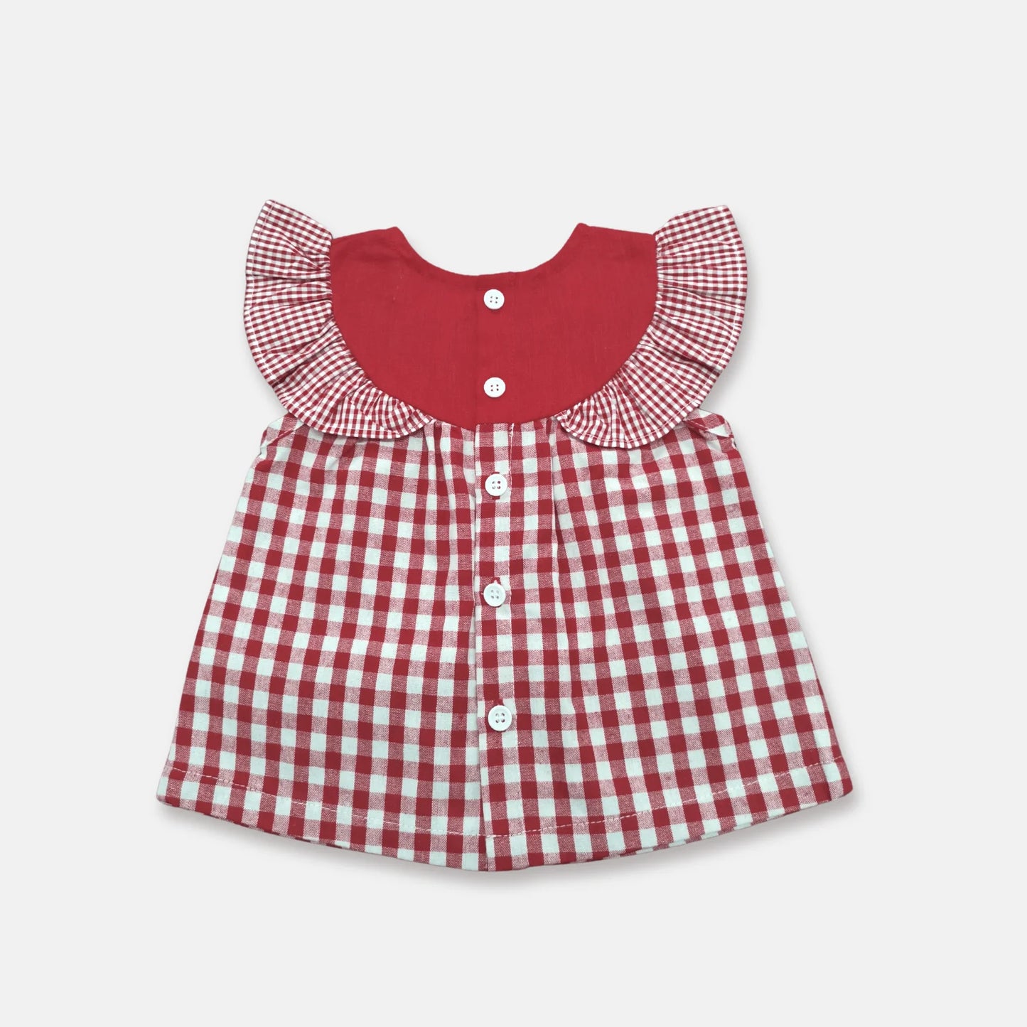 Baby Girls Tasmin Top Red Checks