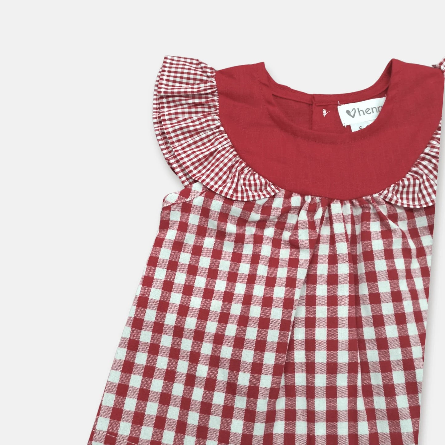 Baby Girls Tasmin Top Red Checks