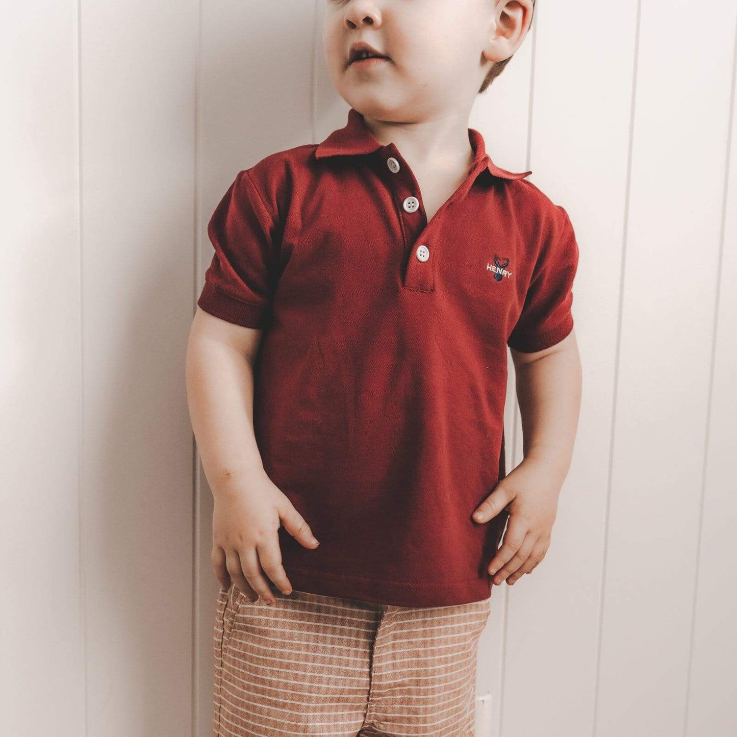 Boys Polo Shirt Bright Red