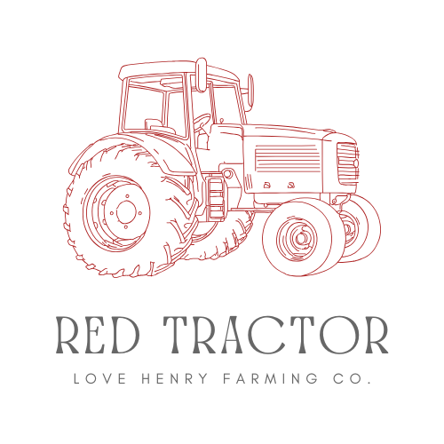 Boys Red Tractor Tee White