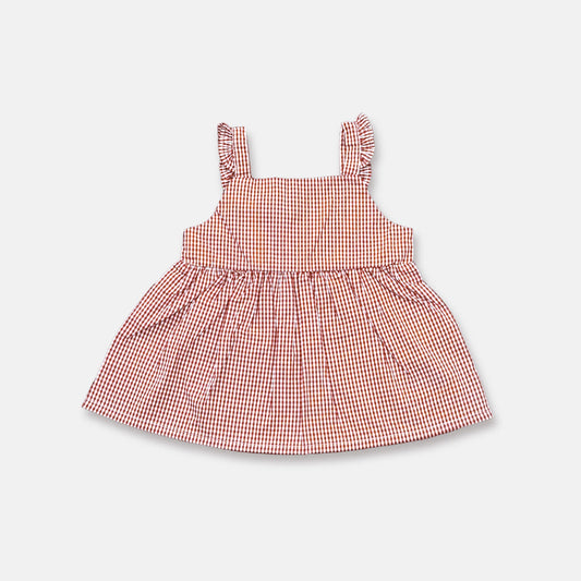 Girls Esme Top Petite Red Check