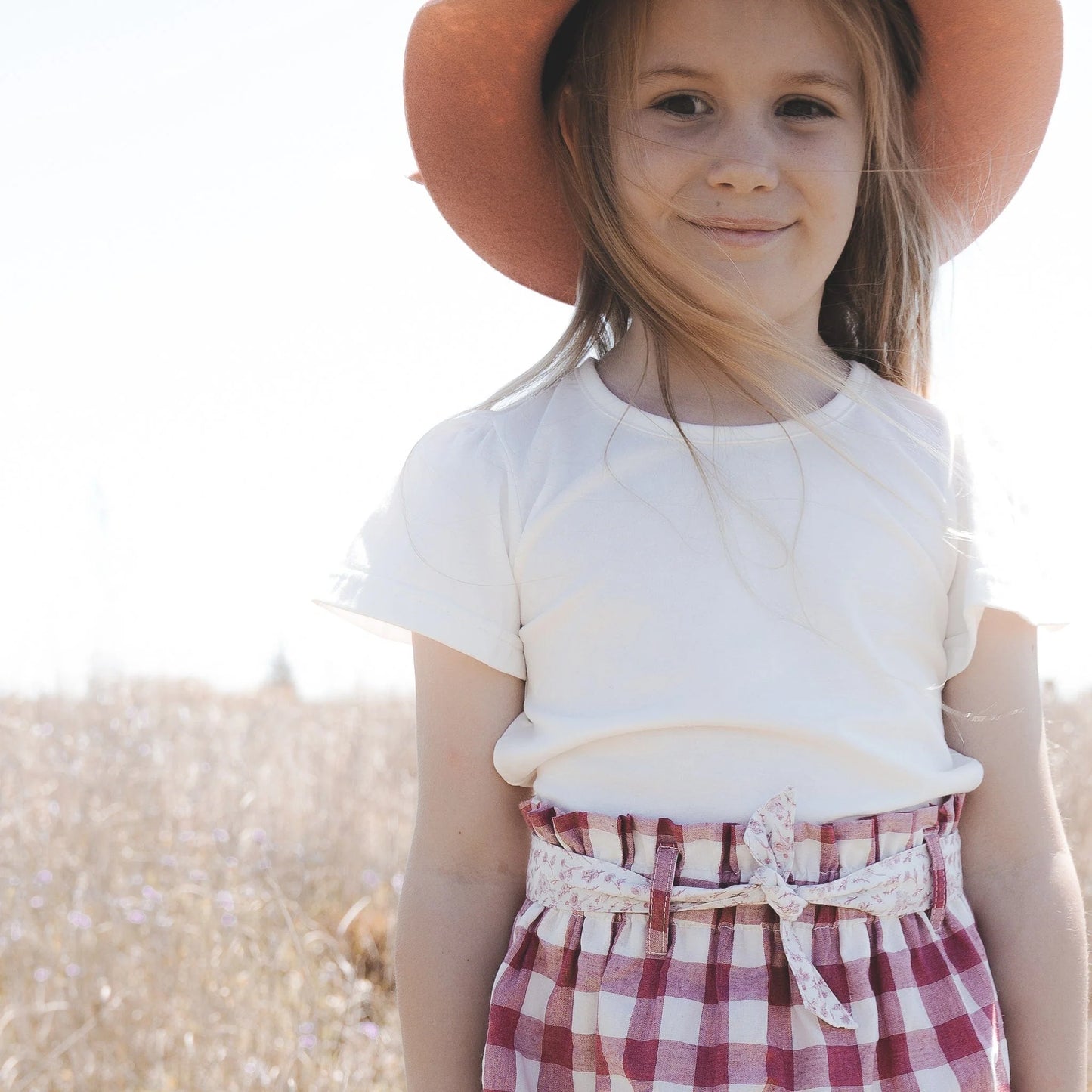 Girls Frill Sleeve Top White.