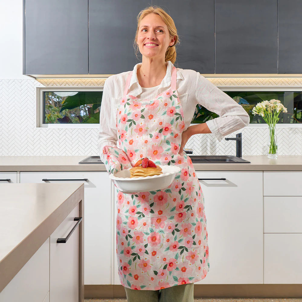 Linen Apron Meadow Blush