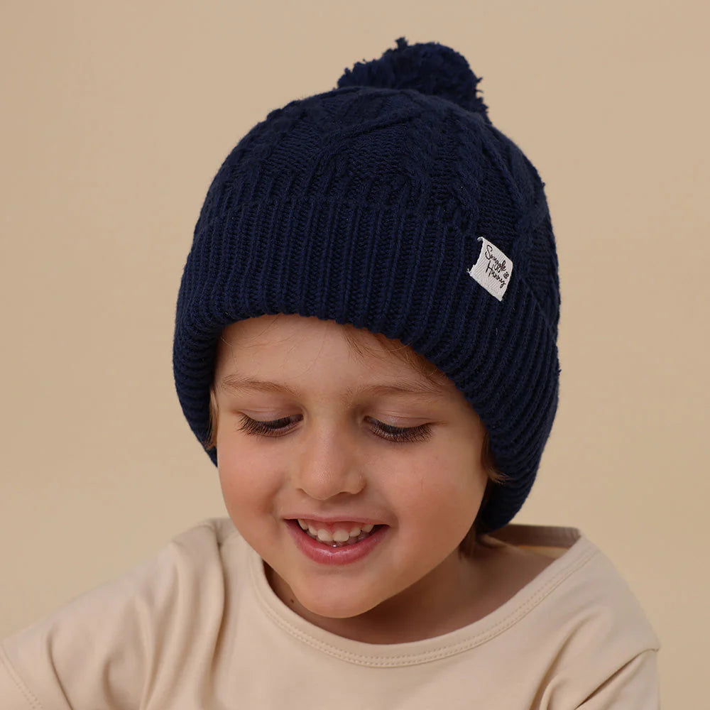Navy Knit Beanie