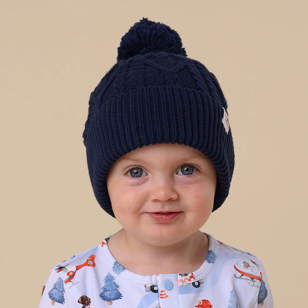 Navy Knit Beanie