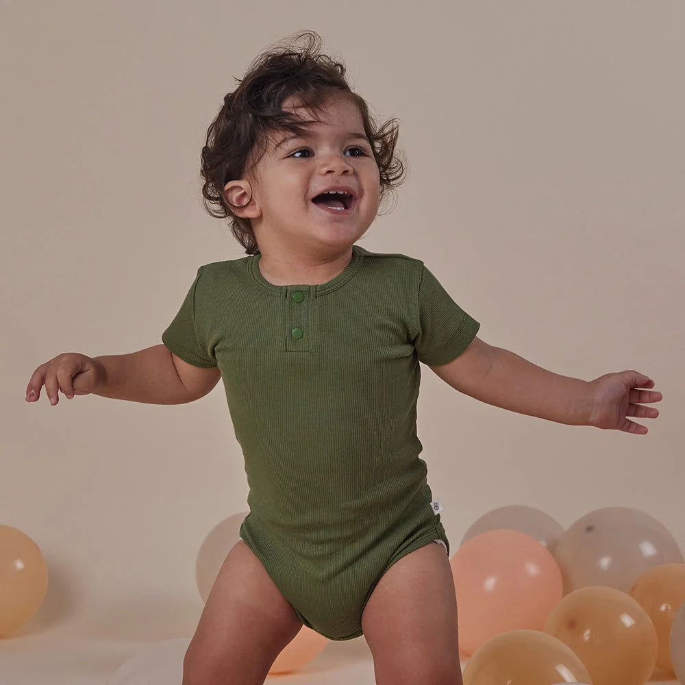 Olive Short Sleeve Bodysuit