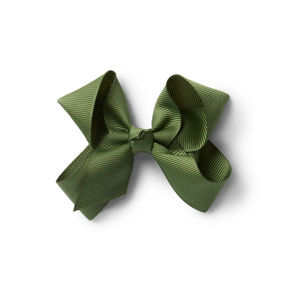 Olive Bow Hair Clip