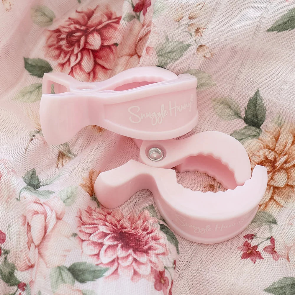 Pram Clip Pair Baby Pink