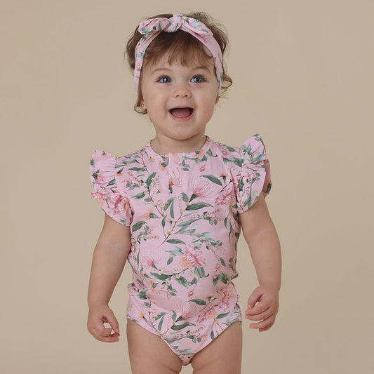 Pink Wattle Short Sleeve Bodysuit