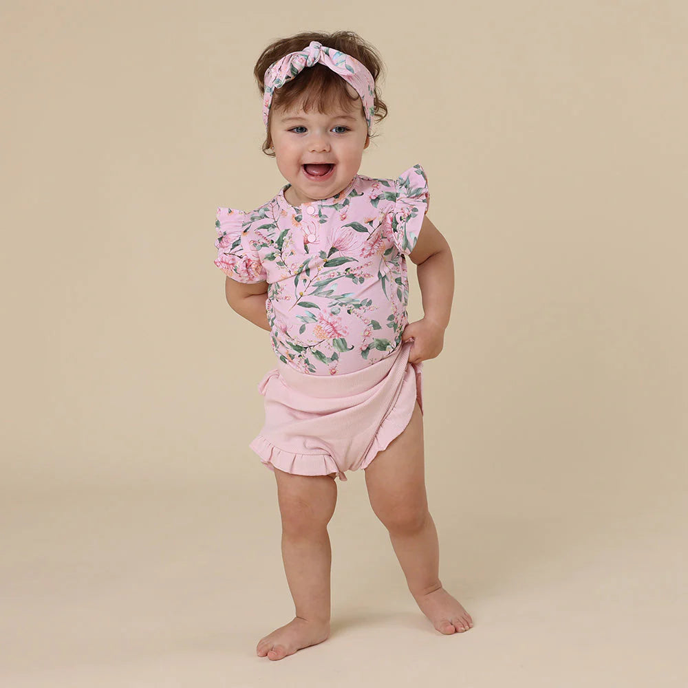 Pink Wattle Short Sleeve Bodysuit