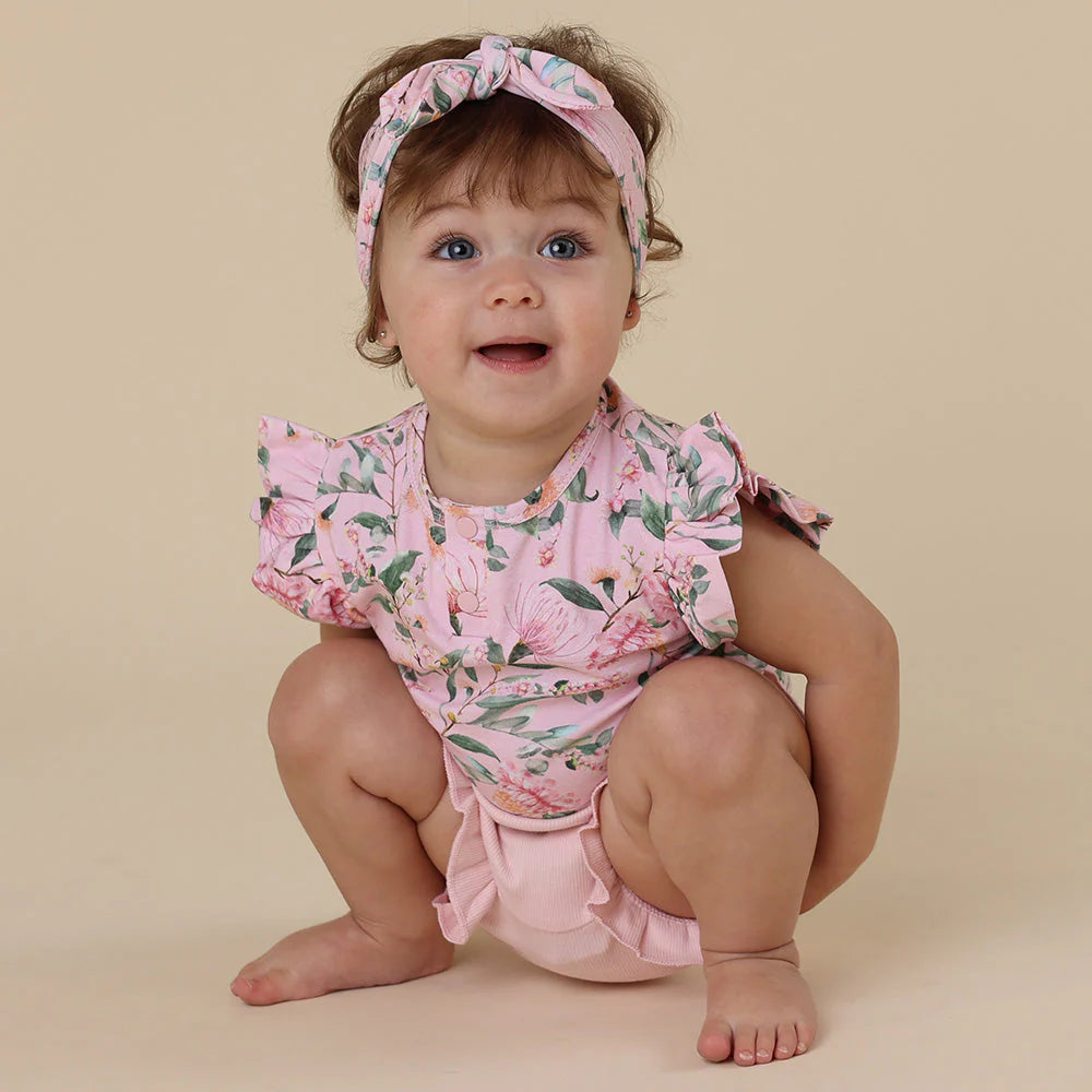 Pink Wattle Short Sleeve Bodysuit