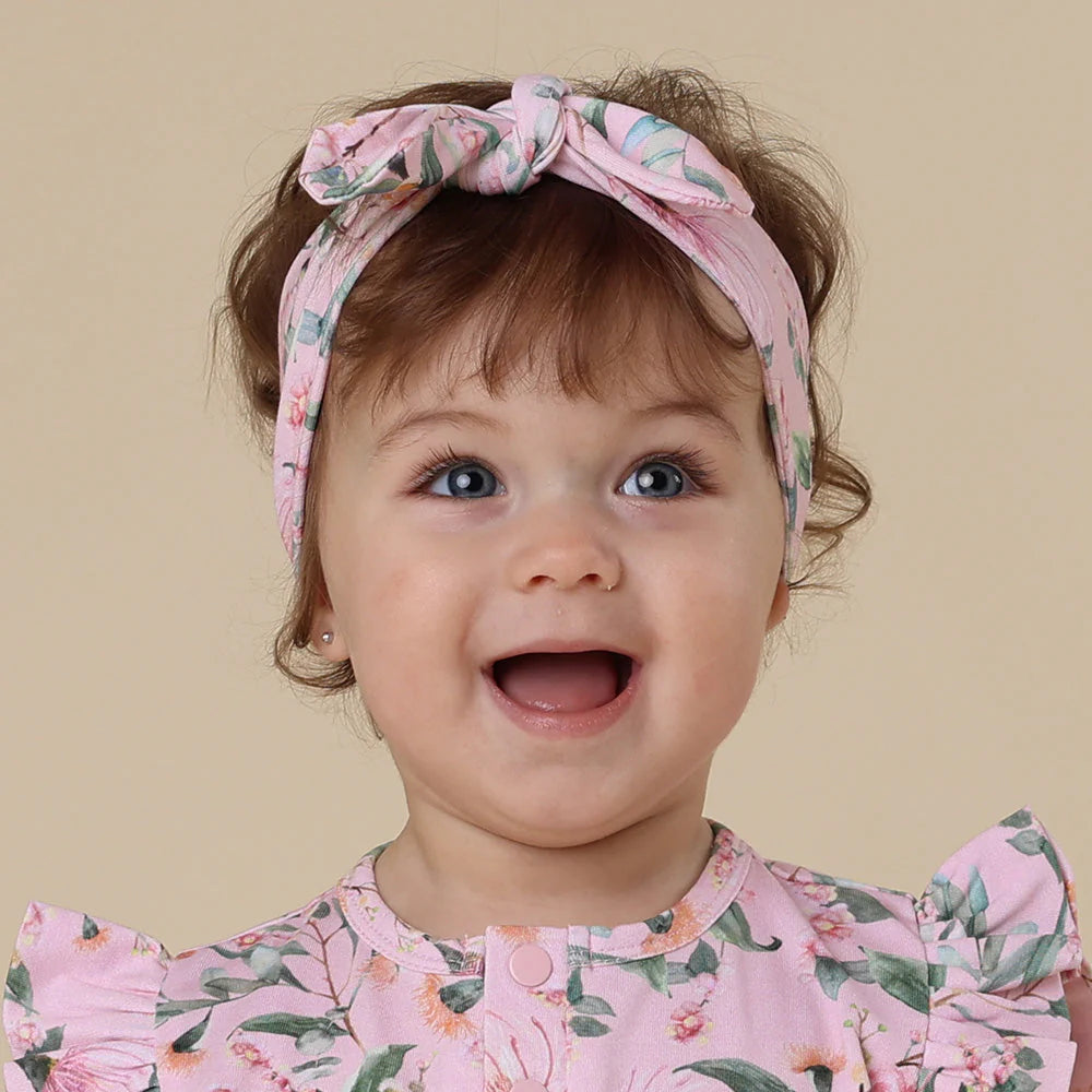 Pink Wattle Topknot Headband