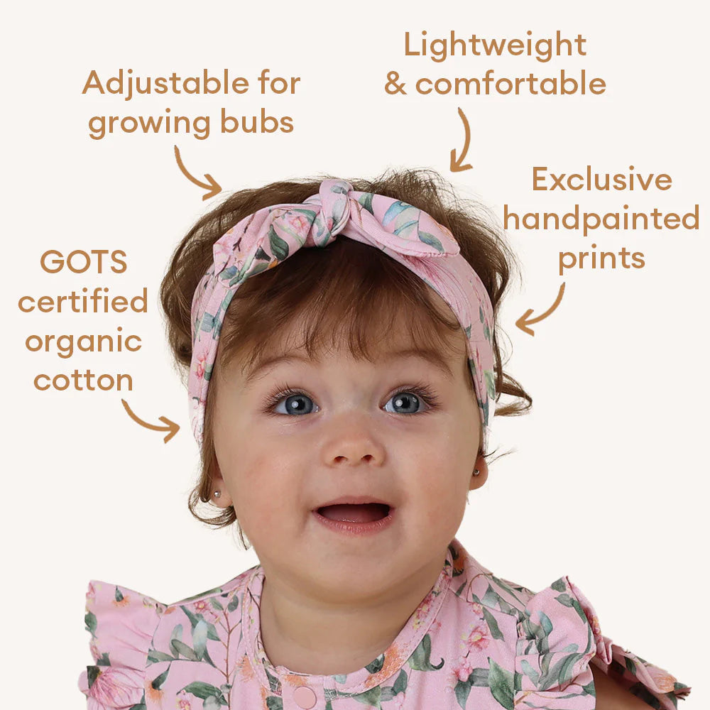 Pink Wattle Topknot Headband