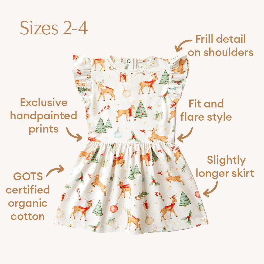 Prancer & Friends Short Sleeve Dress