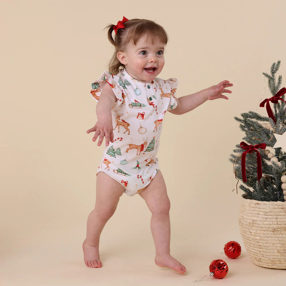 Prancer & Friends Short Sleeve Frill Bodysuit