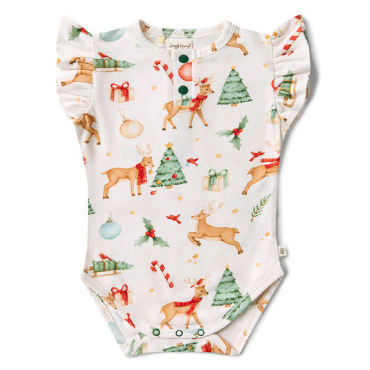 Prancer & Friends Short Sleeve Frill Bodysuit