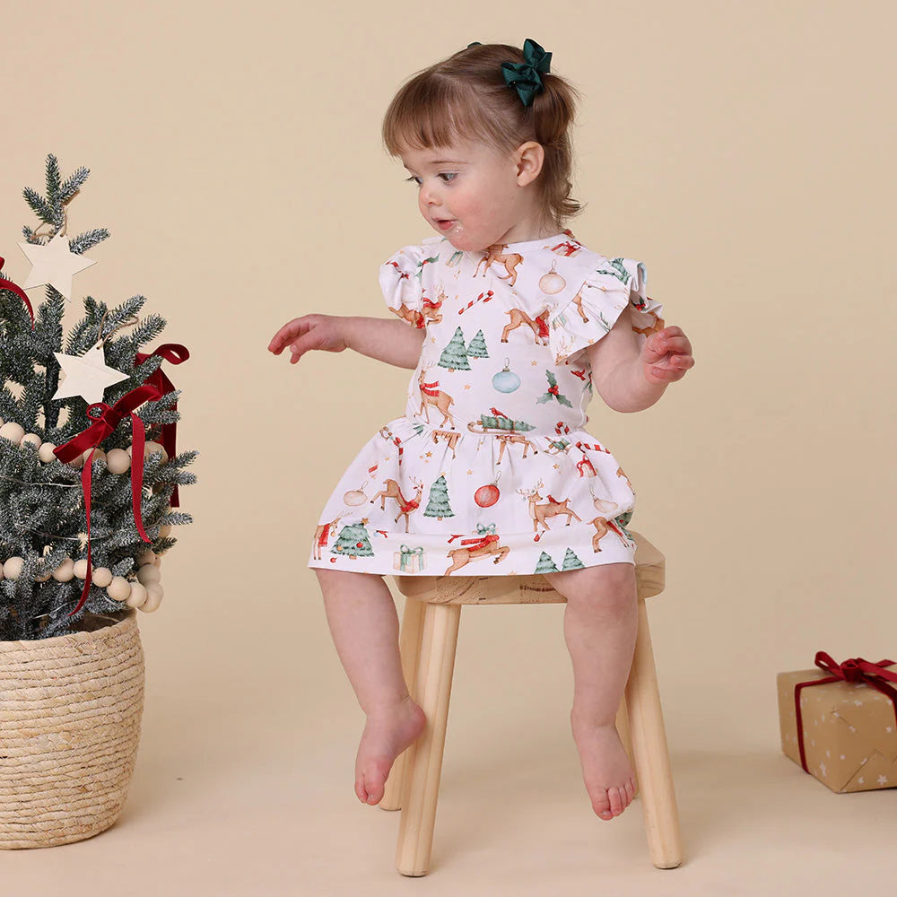 Prancer & Friends Short Sleeve Dress