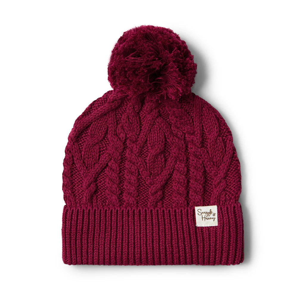 Raspberry Knit Beanie