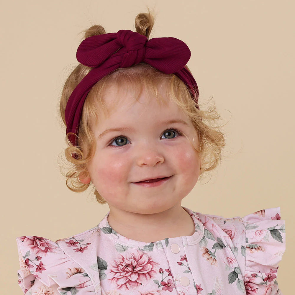 Raspberry Topknot Headband