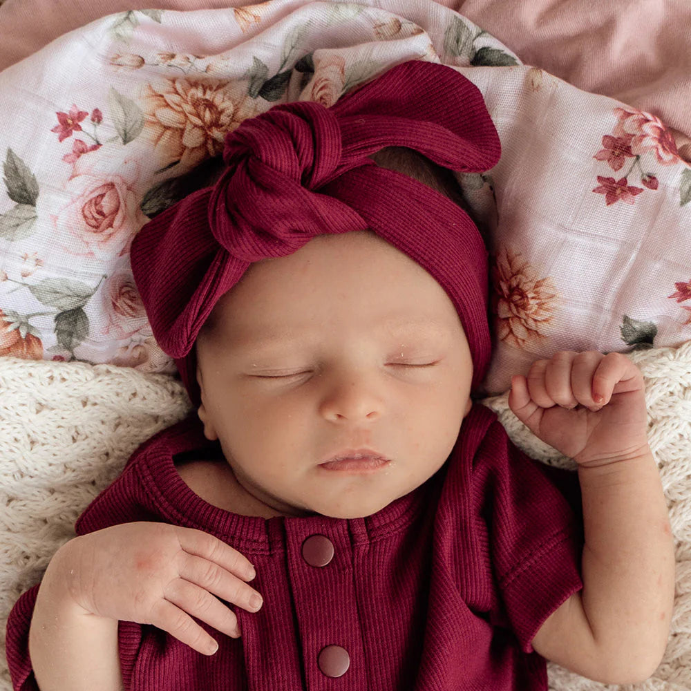 Raspberry Topknot Headband