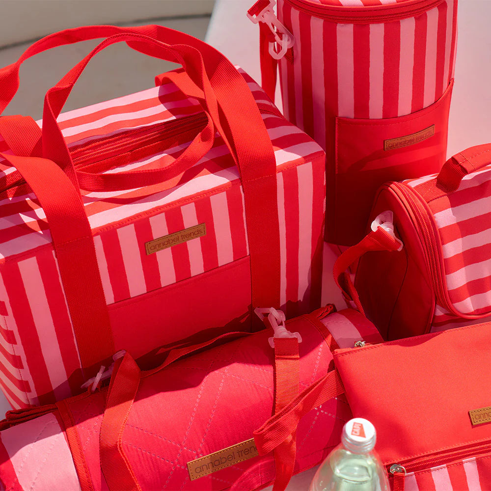 Picnic Cooler Bag Box Red Stripe