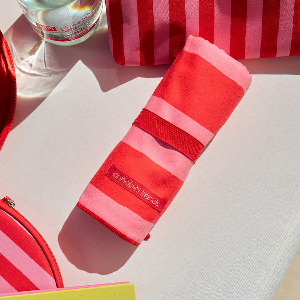 Sand Free Towel Red Stripe