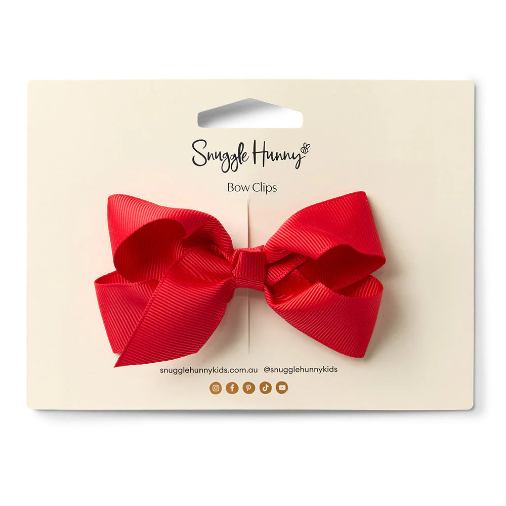 Red Bow Hair Clip