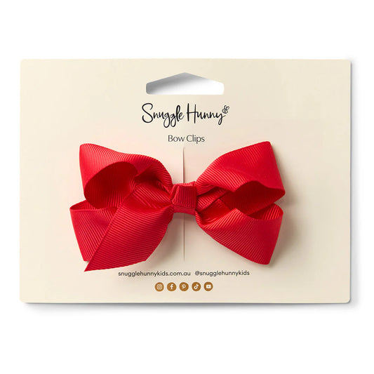 Red Bow Hair Clip