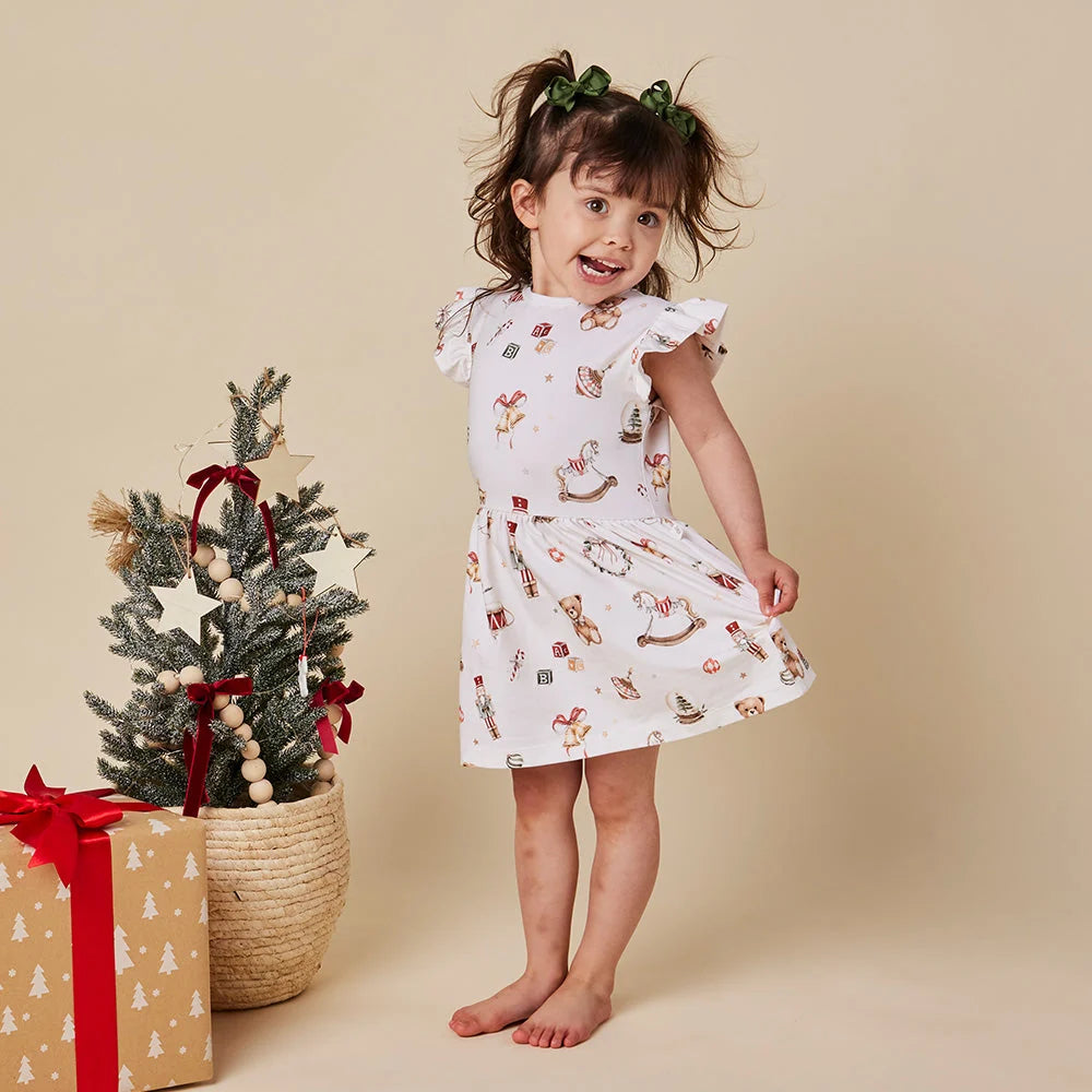Santa's Toy Shop Short Sleeve Dress