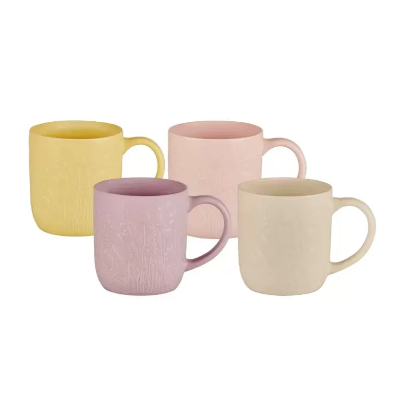 Embossed Barrel Mug Set