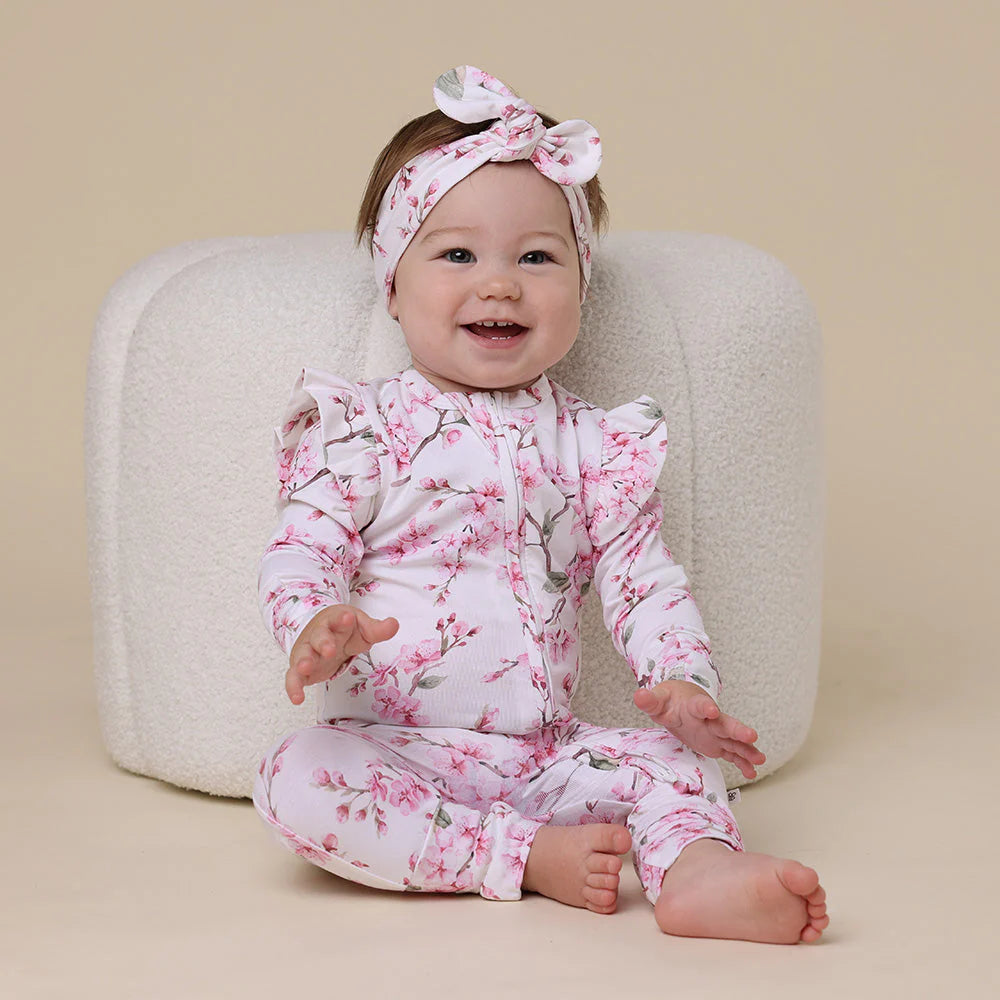 Cherry Blossom Snugglesuit Convertible Romper