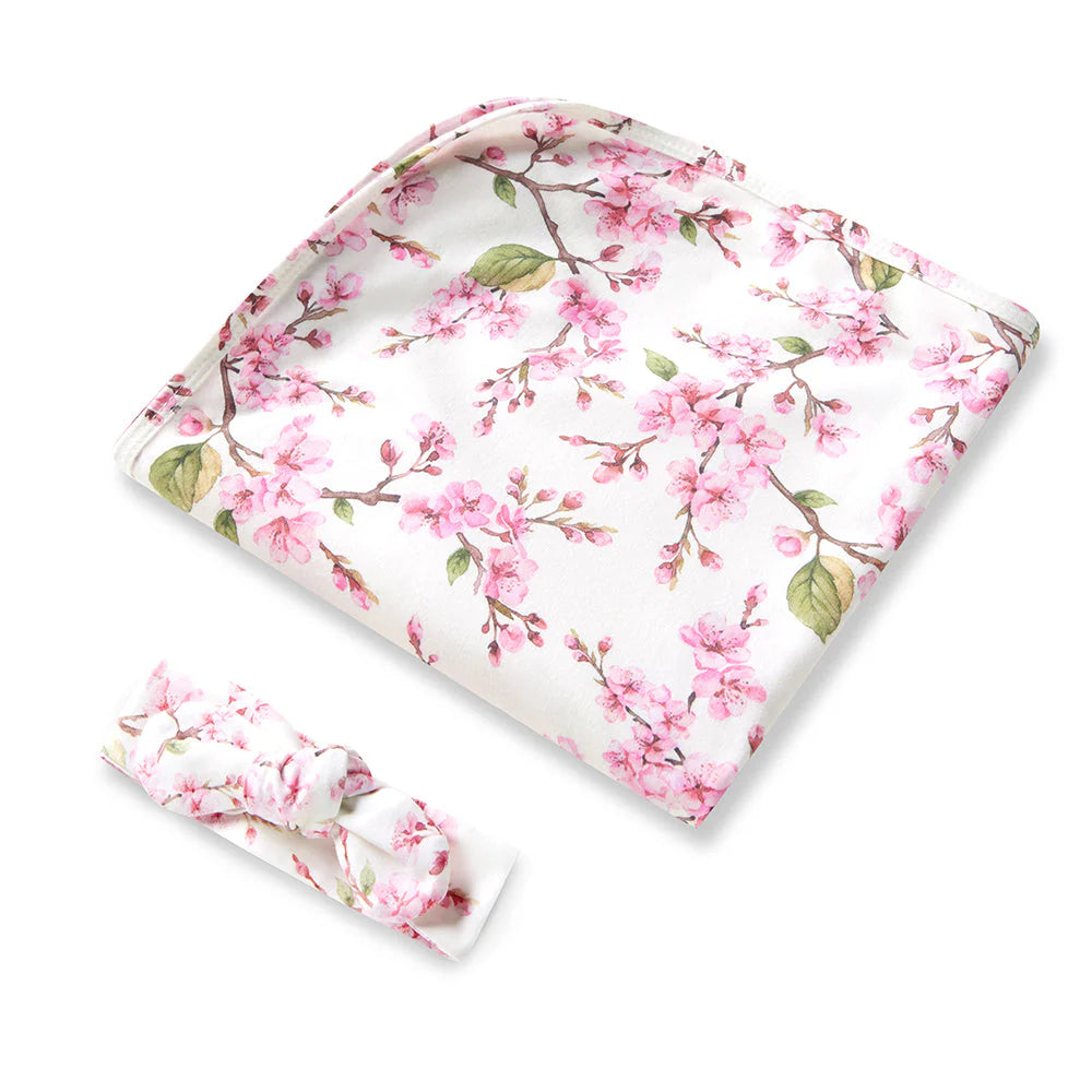 Cherry Blossom Jersey Wrap Set