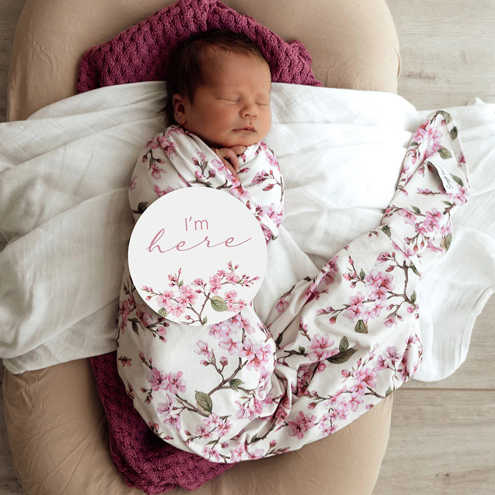 Cherry Blossom Jersey Wrap Set