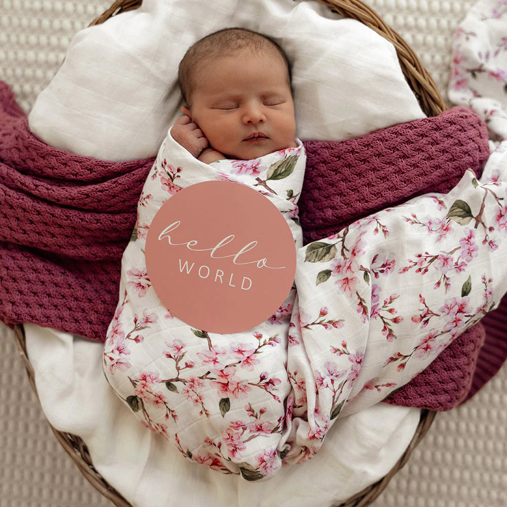Cherry Blossom Muslin Wrap