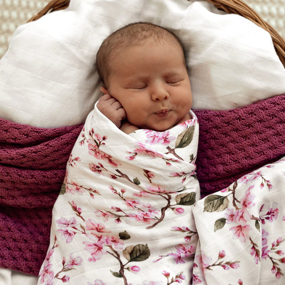Cherry Blossom Muslin Wrap