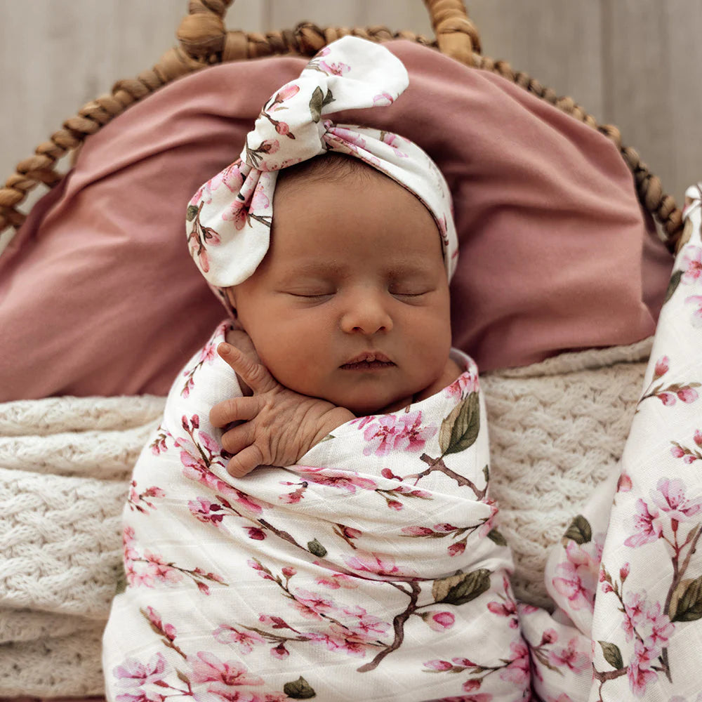 Cherry Blossom Muslin Wrap