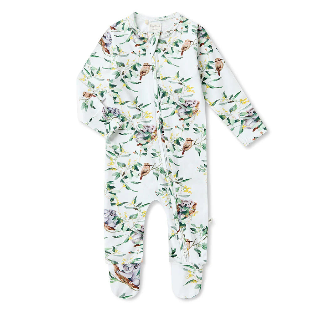 Eucalypt Snuggle Sleepsuit Zip Footie