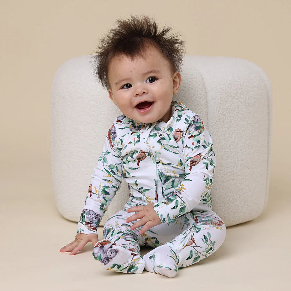 Eucalypt Snuggle Sleepsuit Zip Footie